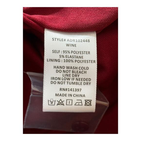 ASTR the Label dress Asymmetric Ruffle Hem burgundy size Small S - Picture 5 of 7